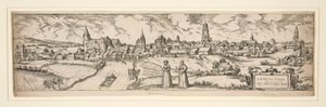 Cím nélkül (Schloss Lienhart stb. LAUGEN városképe) alkotó: Unknown