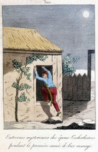 1811-es diagram, amely Tscherkessen házastársai titokzatos interjúit illusztrálja házasságuk első évében (Ázsia). alkotó: Unknown artist
