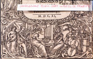 Koncert, részlet. Adam Gumpeltzhaimer zenei kompendiumának előlapja alkotó: Unknown artist