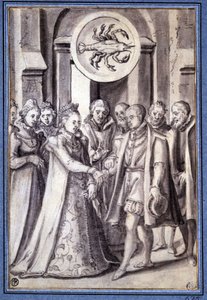 Házasság a 17. században, a rák jegyében alkotó: Unknown artist