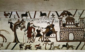 Guillaume herceg hírnöke (1027-1087) – Bayeux-i kárpit, Mathilde királynő hímzéseként ismert alkotó: Unknown artist