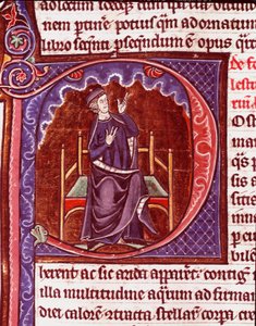 Egy szerzetes, aki miniatűr beszámolókat készít Vincent de Beauvais (1184/94-1264) „Speculum historiale” című kéziratából. 13. századi Laon, városi könyvtár alkotó: Unknown artist