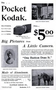 A Kodak zsebkamera reklámja. (Zseb-Kodak) 1895. Private Coll. alkotó: Unknown artist