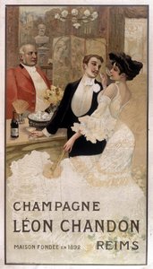 Léon Chandon pezsgő reklámplakátja, 19. század vége alkotó: Unknown artist