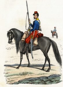 Afrikai vadász lóháton, ezred 1831-ben alakult, és 1832-ben van jelen Algériában. In „” Storia d