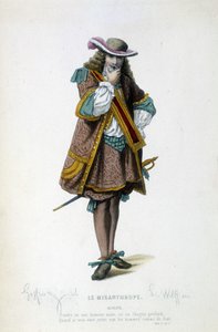 Alceste Molière „A mizantróp” című művében alkotó: Unknown artist