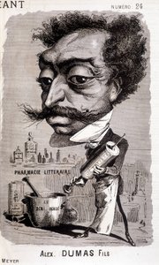 Alexandre Dumas Fils és "" irodalmi gyógyszertára"" - az 1868.08.02-i "" Le Géant"-ban alkotó: Unknown artist