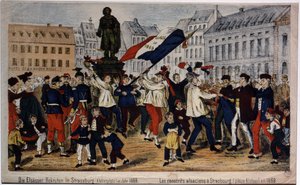 Elzászi hadkötelesek, Place Kleber Strasbourgban alkotó: Unknown artist