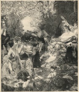 Paul Francois Quinsac (1858-1929) metszet Amaterasu, a Nap istennője (a nap istennője) - 1899-es metszet alkotó: Unknown artist