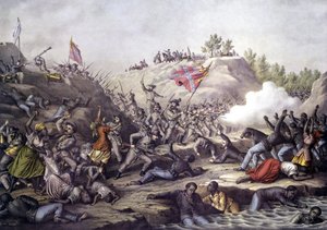 Amerikai polgárháború (1861-1865): Fort Pillow-i csata, Tennessee, április 12. alkotó: Unknown artist