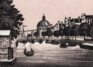 Amszterdam, Hollandia: kilátás a Singel-csatornára. in "" A világ 168 nézetet szemléltet"" Keltezés nélküli (19. század vége) alkotó: Unknown artist