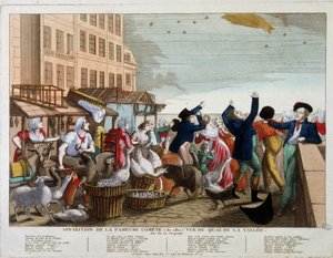 A híres üstökös (1811) megjelenése a párizsi Quai de la Vallee felől – dal sur l