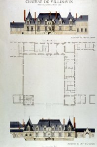 A Château de Villesavin építészete, Tour in Sologne, Loir et Cher (41) alkotó: Unknown artist