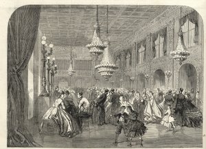 Baden Baden (Baden-Baden), Németország – A társalgóban – 1867 alkotó: Unknown artist