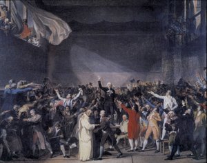 Bailly június 20-án felolvasta a Jeu de Paume esküjének szövegét alkotó: Unknown artist