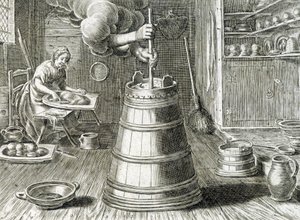 Baratte vaj- és sajtkészítéshez - gravírozás alkotó: Unknown artist