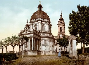 Basilica della Superga (Superga Basilica) Torinóban (Torino) Olaszországban 1890-ben alkotó: Unknown artist