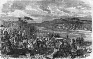 A fornouai (Fornovo) csata (Olaszország) VIII. Károly vezetésével július 6-án alkotó: Unknown artist