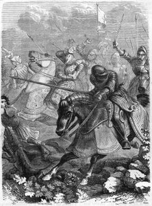 Guinegate-i vagy Guinegatte-i csata (Franciaország), a sarkantyúk napja, augusztus 16. alkotó: Unknown artist