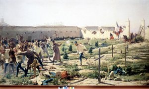 Solferinói csata, Lombardia, a francia-szardíniai és osztrák hadsereggel szemben 1859. június 24-én. Museo del Risorgimento. Milánó alkotó: Unknown artist