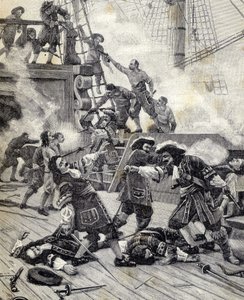Csata egy hajón – Jean Bart. alkotó: Unknown artist