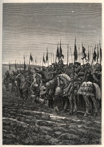 Az Agincourt-i csata előtt – 100 éves háború: Azincourt-i csata (Pas-de-Calais) október 25. alkotó: Unknown artist