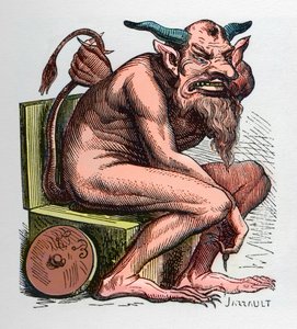 Belphegor, illusztráció Jacques Albin Simon Collin de Plancy „Pokoli szótárából” alkotó: Unknown artist