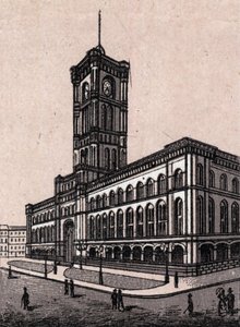 Berlin, Németország: kilátás a városházára. in "" A világ 168 nézetet szemléltet"" Keltezés nélküli (XIX. század vége) alkotó: Unknown artist