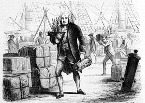 Bernard de JUSSIEU (1699-1777), French botanist and naturalist, reporting cedar from LEBANON. Engraving 1856 alkotó: Unknown artist