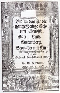 Luther Biblia. Frontispice alkotó: Unknown artist