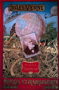 Jules Verne (1828-1905) „Branican úrnő” című könyvborítója a „” Voyages extraordinaire”” gyűjteményben, 19. század Párizs, B.N. alkotó: Unknown artist