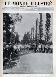 Bordeaux - a Párizs-Bordeaux verseny kezdete - Az 1895-ös „The Illustrous World” borítója - alkotó: Unknown artist
