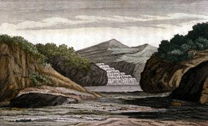 Brazília, folyó és arany pepitekben gazdag föld. 19. századi metszet) /Leemage alkotó: Unknown artist