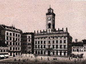 Budapest, Magyarország: Régi Városháza. in "" A világ 168 nézetet szemléltet"" Keltezés nélküli (19. század vége) alkotó: Unknown artist