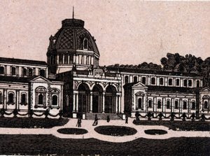 Budapest, Magyarország: kilátás a Margit-sziget termálfürdőjére (Isle Margareth). in "" A világ 168 nézetet szemléltet"" Keltezés nélküli (XIX. század vége) alkotó: Unknown artist