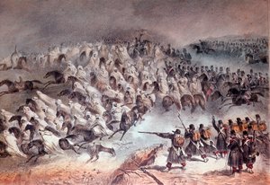 Algériai hadjárat, Konstantin meghódítása: a francia hadsereg visszavonulása Sidi-Tamtamban, 1836. november 27. (Litográfia alkotó: Unknown artist