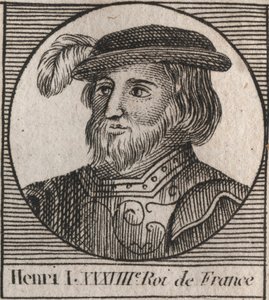 Capetians-dinasztia: I. Henrik (1009-1060), a frank király 1031 és 1060 között portréja - I. Henrik (1009-1060) francia király - metszet Charles Constant Le Tellier „Instruction sur l