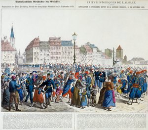 Strasbourg kapitulációja és a francia helyőrség távozása, 1870. szeptember 28. alkotó: Unknown artist