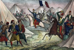 Aumale hercege 1843. május 16-án elfoglalta Abd-el-Kader Smalla-ját Algériában. In „” Storia d