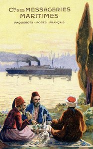 A francia hajózási társaság kartonja világszerte. alkotó: Unknown artist