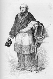 Etienne-Charles de Lomenie de Brienne bíboros - Etienne de Lomenie de Brienne (1727-1794), francia elöljáró és politikus - - metszet a „Franciaország története az unokáimnak mesélt” című könyvéből - Francois Guizot - 1872-1876 alkotó: Unknown artist