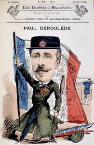 Paul Déleède (1846-1914) francia író és politikus rajzfilmje. A „Ma emberei” c. alkotó: Unknown artist