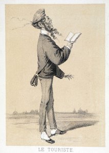 Karikatúra egy angol turistáról 1866 körül. alkotó: Unknown artist