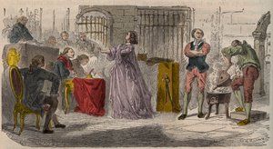 A nyakörv esete, a per (1785-1786): Jeanne de Valois-Saint-Remy (Valois Saint Remy), de La Motte grófnő (Lamotte) vagy de La Motte Valois grófnő (Lamotte-Valois, La Motte-Valois) ( 1756-1791) a párizsi parlament előtt. 19. sz. metszete alkotó: Unknown artist