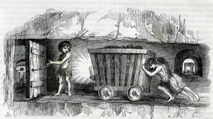 Gyerekek dolgoznak az angliai szénbányákban alkotó: Unknown artist