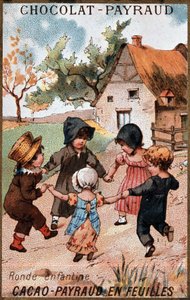 Gyermek körjáték, Payraud reklámcsokoládé, 1895. v alkotó: Unknown artist