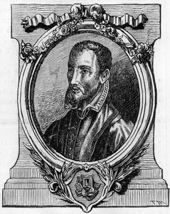 Christophe Plantin. 1514-1589. Francia származású antwerpeni nyomdász. 19. századi metszet. alkotó: Unknown artist