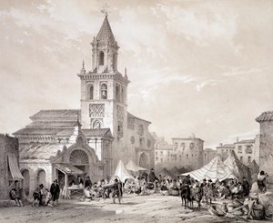 A sevillai Feria-templom, „Spanyolország híres helyszíneinek és műemlékeinek művészi és monumentális Spanyolországa” – Don Genaro Perez de Villa alkotó: Unknown artist