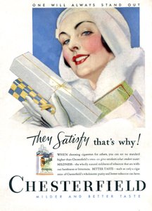 Cigaretta Chesterfield alkotó: Unknown Artist