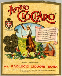 Ciociaro amaro alkoholreklám (Kromolitográfia, XIX. század vége) alkotó: Unknown artist